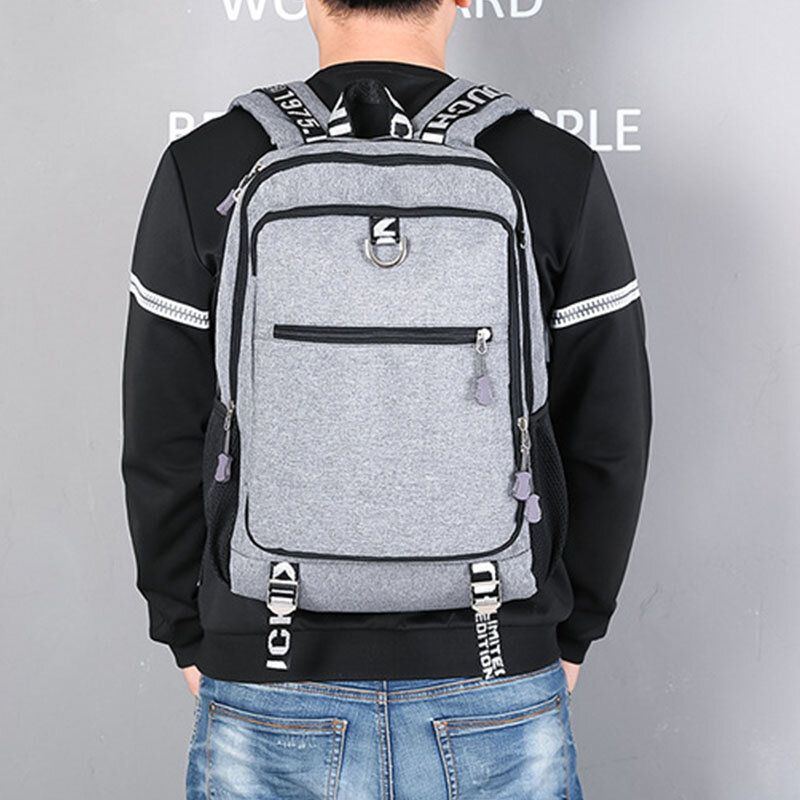 Herren Usb Ladeanschluss Große Kapazität 16 Zoll Multifunktionsrucksack Freizeittasche