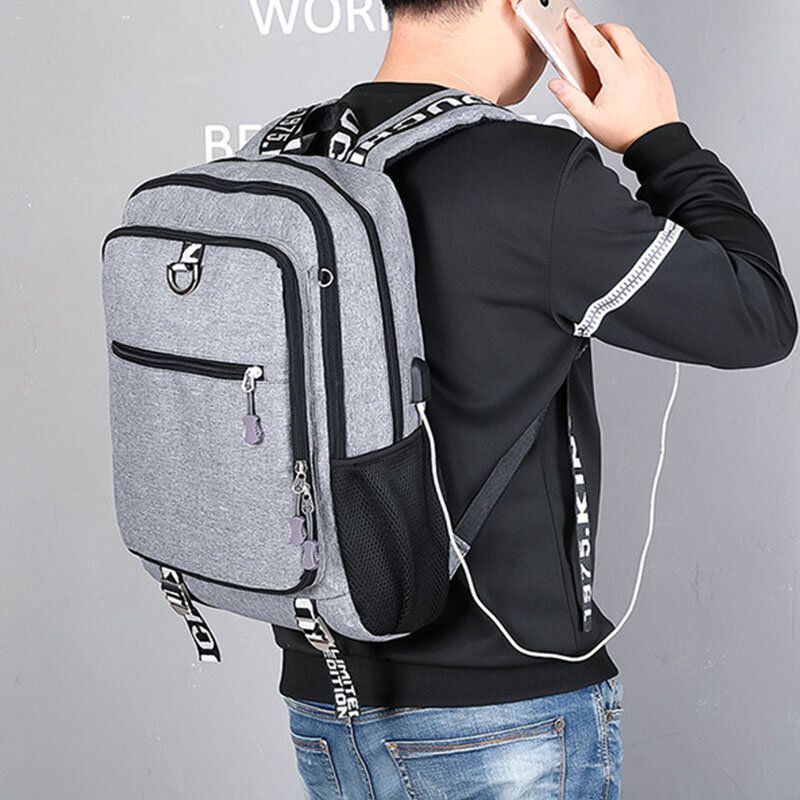 Herren Usb Ladeanschluss Große Kapazität 16 Zoll Multifunktionsrucksack Freizeittasche