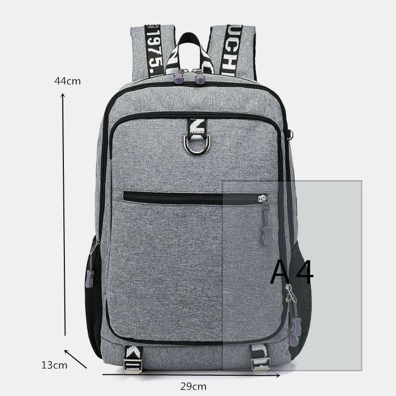 Herren Usb Ladeanschluss Große Kapazität 16 Zoll Multifunktionsrucksack Freizeittasche