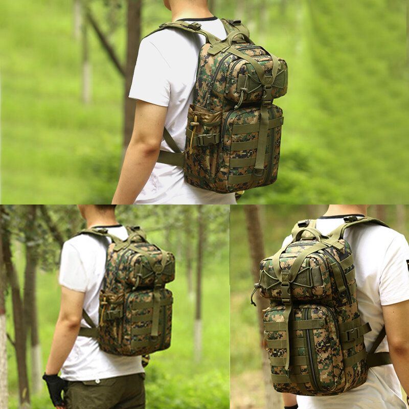 Men Canvas Camouflage Tactical Outdoor Klettern Reisen Reiten Camping Rucksack