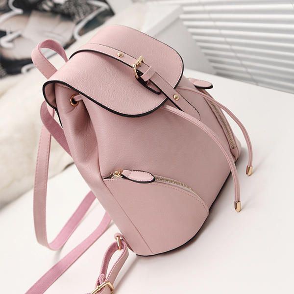 Minimalistischer Damen String Rucksack Mit Großem Fassungsvermögen