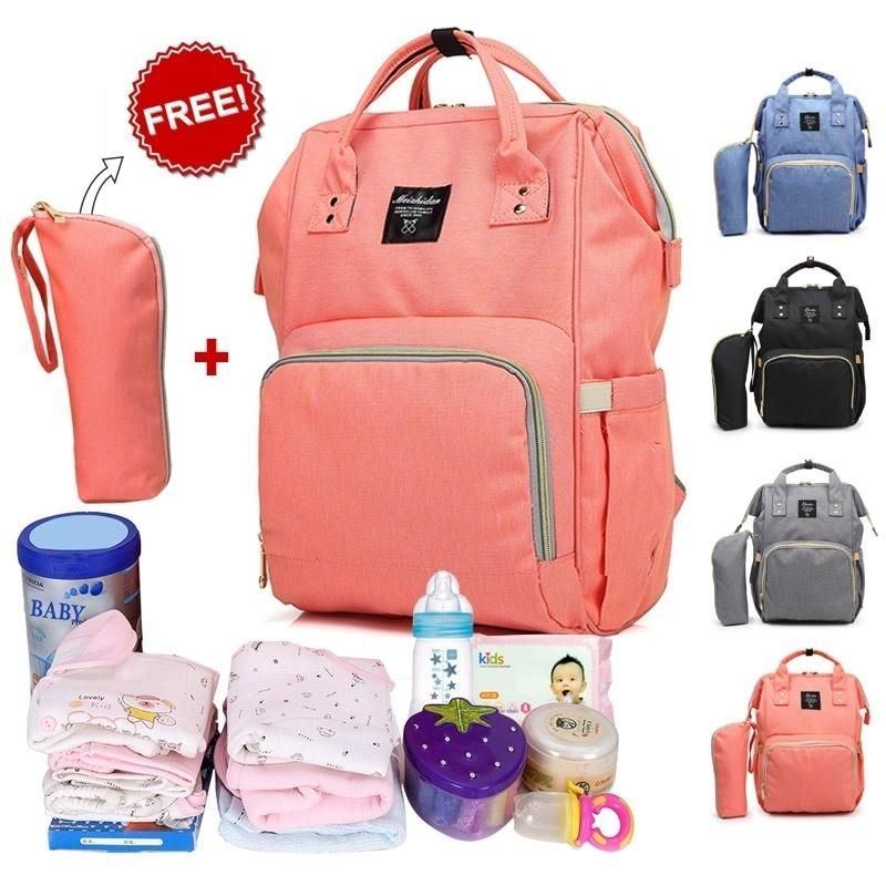 Multifunktionale Mutter Mama Baby Fütterung Wasserflasche Stilltasche Windel Wasserdichte Tasche Kinderwagen Rucksack Computer Tasche Für Damen Mutter Outdoor Reisen