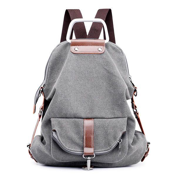 Multifunktionaler Casual Messenger Bag Canvas Rucksack Für Damen