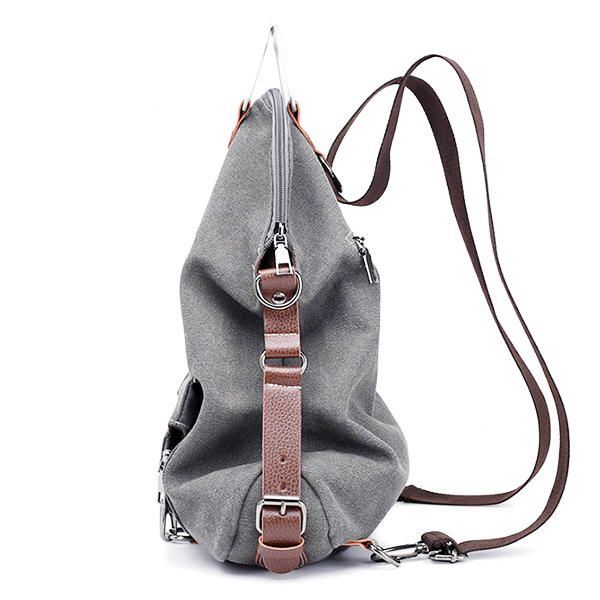 Multifunktionaler Casual Messenger Bag Canvas Rucksack Für Damen