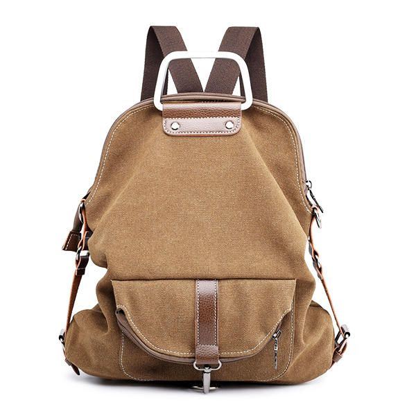 Multifunktionaler Casual Messenger Bag Canvas Rucksack Für Damen