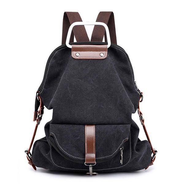 Multifunktionaler Casual Messenger Bag Canvas Rucksack Für Damen