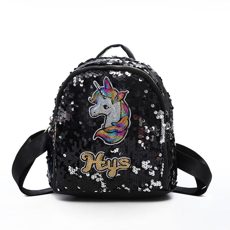 Pailletten 3d Einhornmuster Rucksack Für Damen Schule Einkaufstasche Rucksack Schulranzen