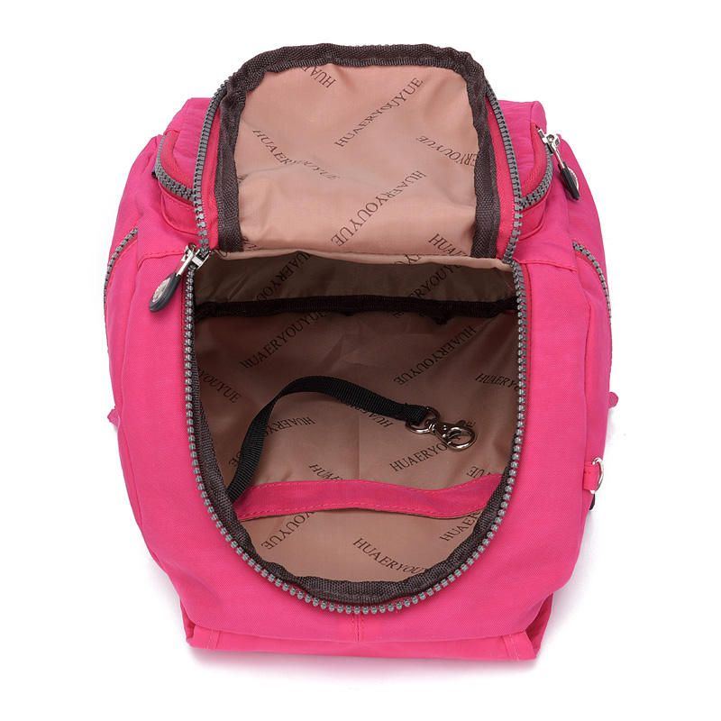 Solider Nylon Flap Rucksack Für Damen Wasserdicht Lässig