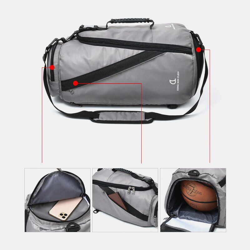 Unisex Nylon Für Herren Wasserdicht Abriebfest Für Den Außenbereich Große Kapazität Basketball Aufbewahrungstasche Reisetasche Sporttasche Rucksack