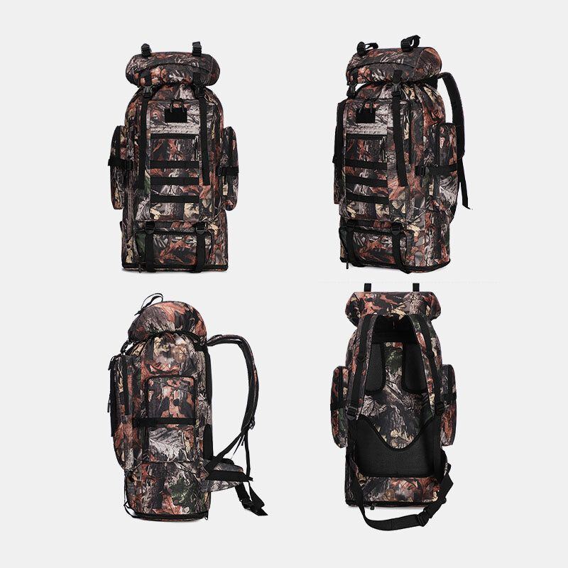 Unisex Oxford Ultraleichter Skalierbarer Atmungsaktiver Wasserdichter Großvolumiger Outdoor Bergsteiger 100 L Taktikrucksack