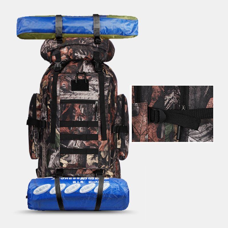 Unisex Oxford Ultraleichter Skalierbarer Atmungsaktiver Wasserdichter Großvolumiger Outdoor Bergsteiger 100 L Taktikrucksack