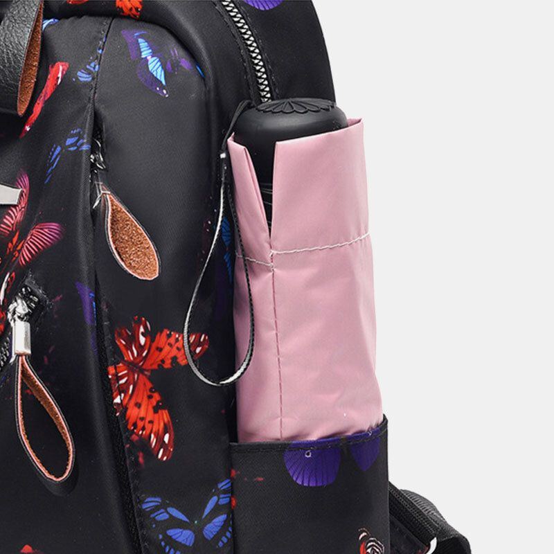 Wasserdichter Multi Carry Schmetterlingsmuster Lässiger Outdoor Rucksack Für Damen