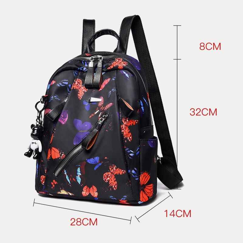 Wasserdichter Multi Carry Schmetterlingsmuster Lässiger Outdoor Rucksack Für Damen