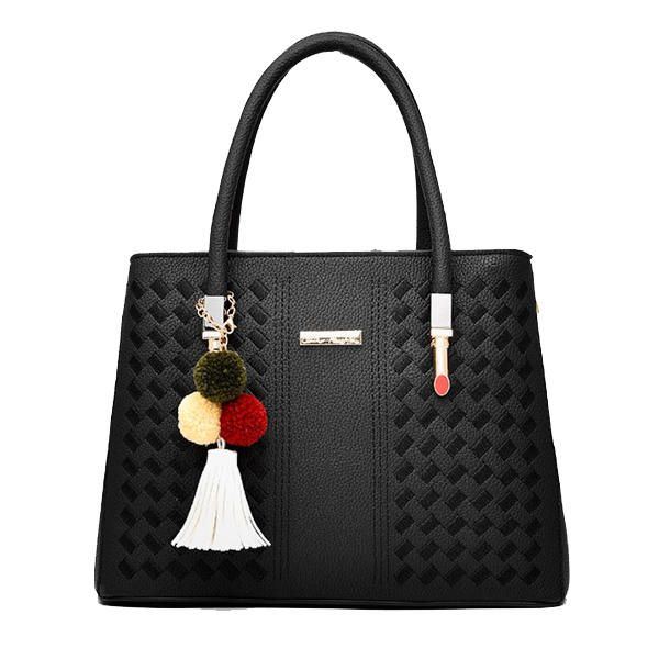 2 Haupttaschen Damen Pu Leder Lässige Handtasche Umhängetasche