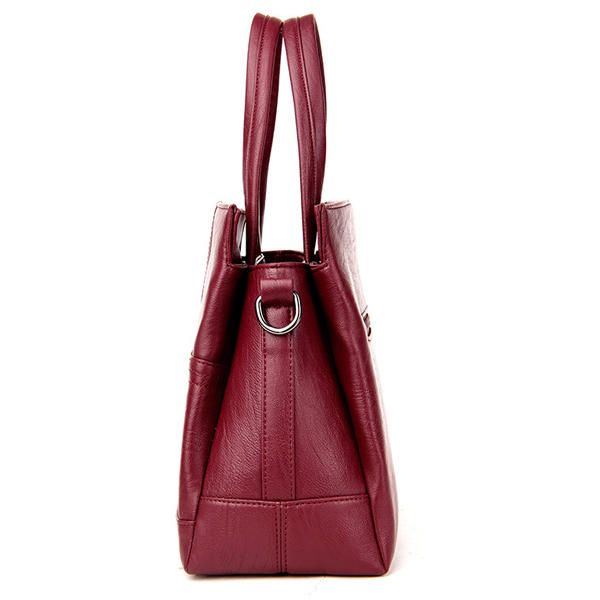 3 Haupttaschen Damen Lässige Handtasche Aus Pu Leder