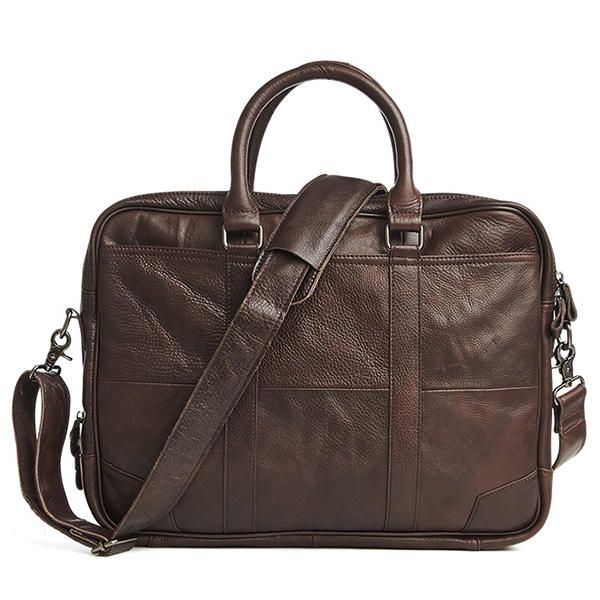 Business Laptoptasche Aus Echtem Leder Für Herren Aktentasche Umhängetasche