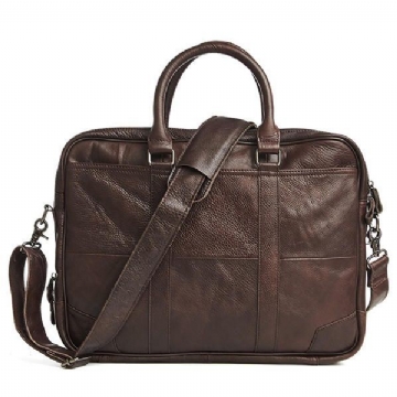 Business Laptoptasche Aus Echtem Leder Für Herren Aktentasche Umhängetasche