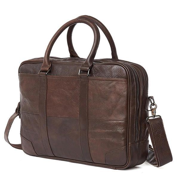 Business Laptoptasche Aus Echtem Leder Für Herren Aktentasche Umhängetasche