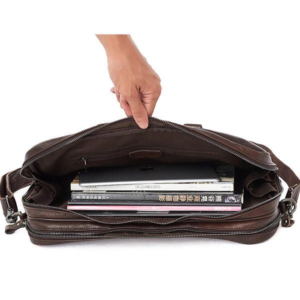 Business Laptoptasche Aus Echtem Leder Für Herren Aktentasche Umhängetasche