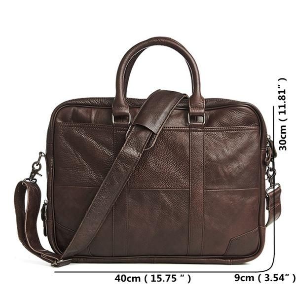 Business Laptoptasche Aus Echtem Leder Für Herren Aktentasche Umhängetasche