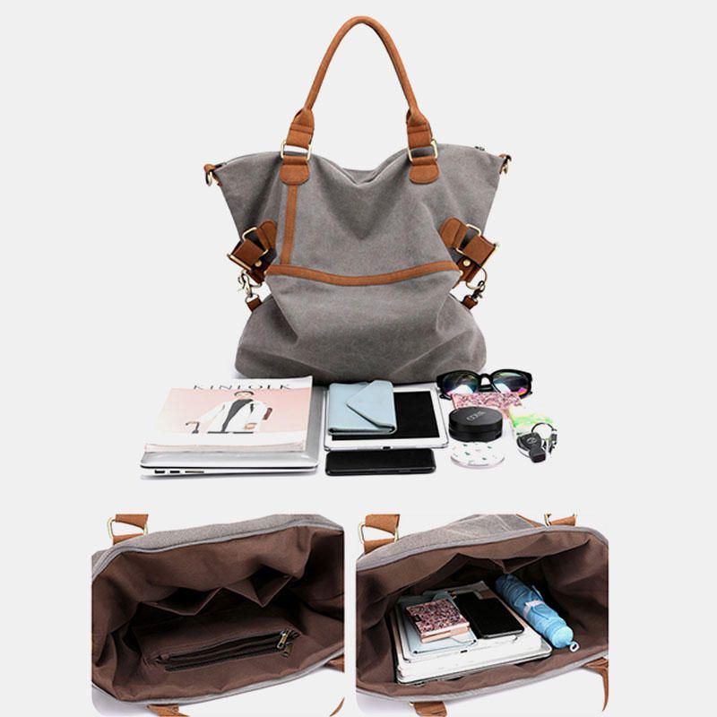 Canvas Handtasche Für Damen Und Herren Mit Großem Fassungsvermögen