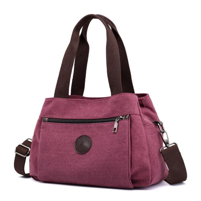 Damen Canvas Umhängetaschen Sommer Einkaufstaschen Handtasche