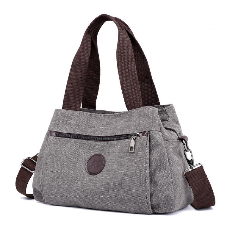 Damen Canvas Umhängetaschen Sommer Einkaufstaschen Handtasche