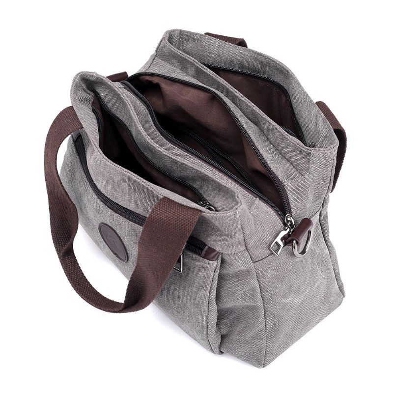 Damen Canvas Umhängetaschen Sommer Einkaufstaschen Handtasche