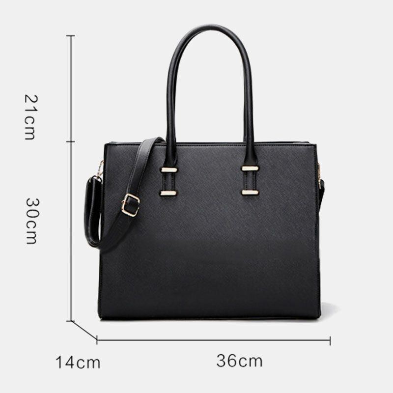 Damen Casual Große Kapazität Multi Fächer Kunstleder Umhängetasche Handtasche