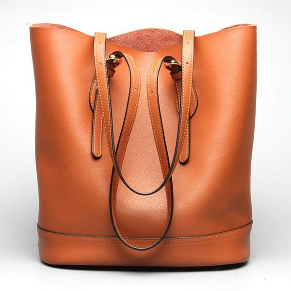 Damen Echtleder Handtasche High End Einkaufstasche Bucket Bag