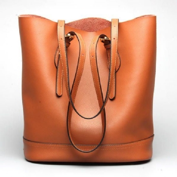 Damen Echtleder Handtasche High End Einkaufstasche Bucket Bag