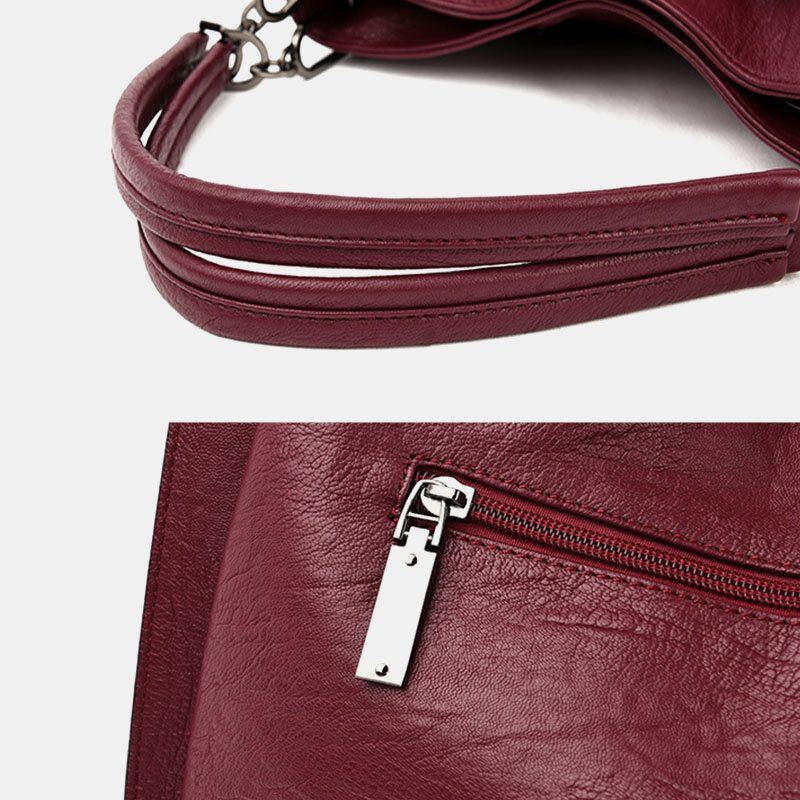 Damen Einkaufstasche Mit Fester Quaste Große Kapazität Crossbody Tasche Handtasche