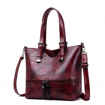 Damen Elegante Vintage Große Kapazität Handtasche Umhängetasche