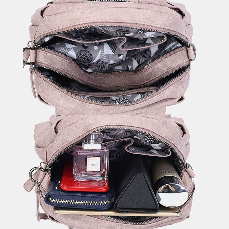 Damen Handtaschen Mit Mehreren Taschen Wasserdichte Umhängetasche Aus Leder