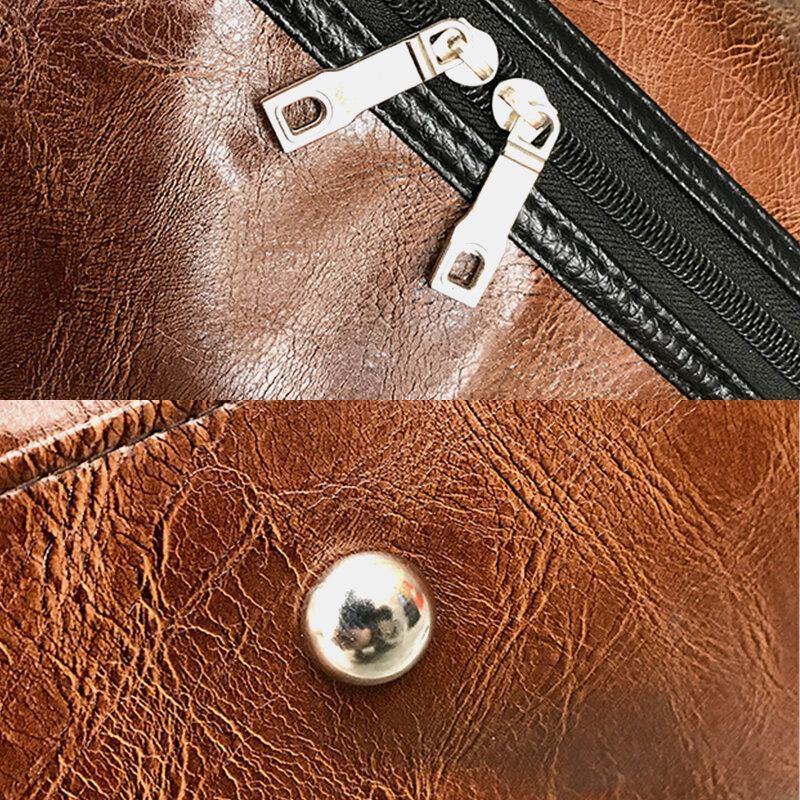 Damen & Herren Leder Retro Große Kapazität Handtasche Business Gepäcktasche Umhängetasche Umhängetasche