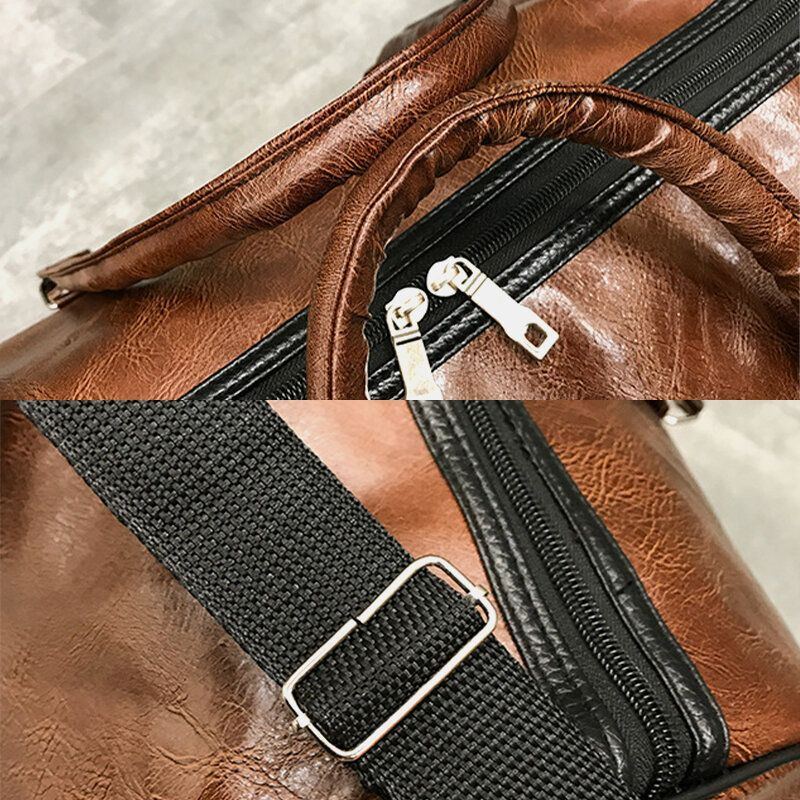 Damen & Herren Leder Retro Große Kapazität Handtasche Business Gepäcktasche Umhängetasche Umhängetasche