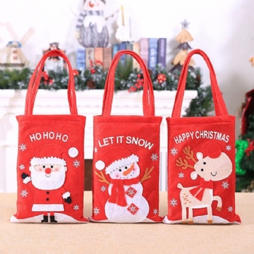 Damen Kind Niedlich Festlich Weihnachten Weihnachtsmann Elch Muster Dekoration Süßigkeiten Snack Tasche Handtasche