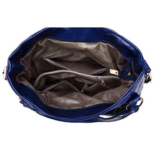 Damen Kunstleder Quaste Weiche Lederhandtasche