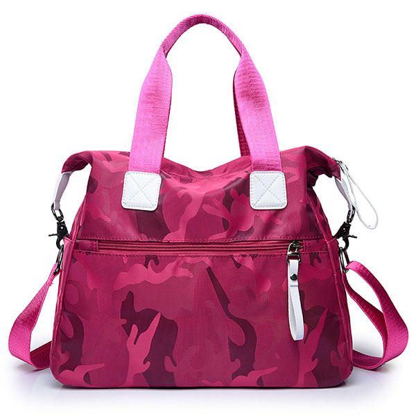 Damen Nylon Camouflage Tote Handtaschen Vordertaschen Umhängetaschen Umhängetaschen