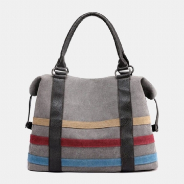 Damen Patchwork Canvas Handtasche Umhängetasche