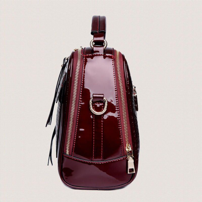 Damen Patent Leather Seashell Bag Portable Diagonal Bag