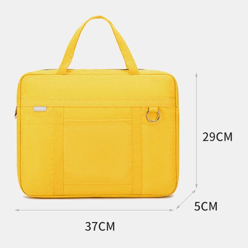 Damen Unisex Einfache 14 Zoll Laptoptasche Mehrere Taschen Handtasche Wasserdichte Stoßfeste Umhängetasche Für Koffer