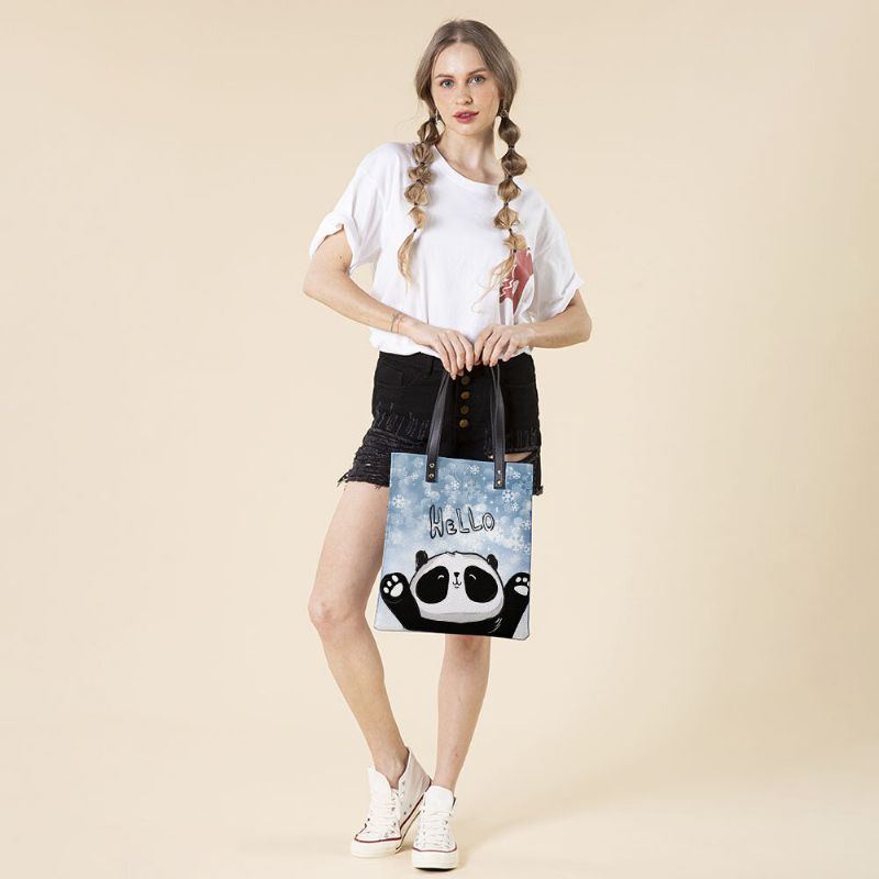 Damen Winter 2022 Handtasche Mit Süßem Panda Print