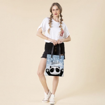 Damen Winter 2022 Handtasche Mit Süßem Panda Print