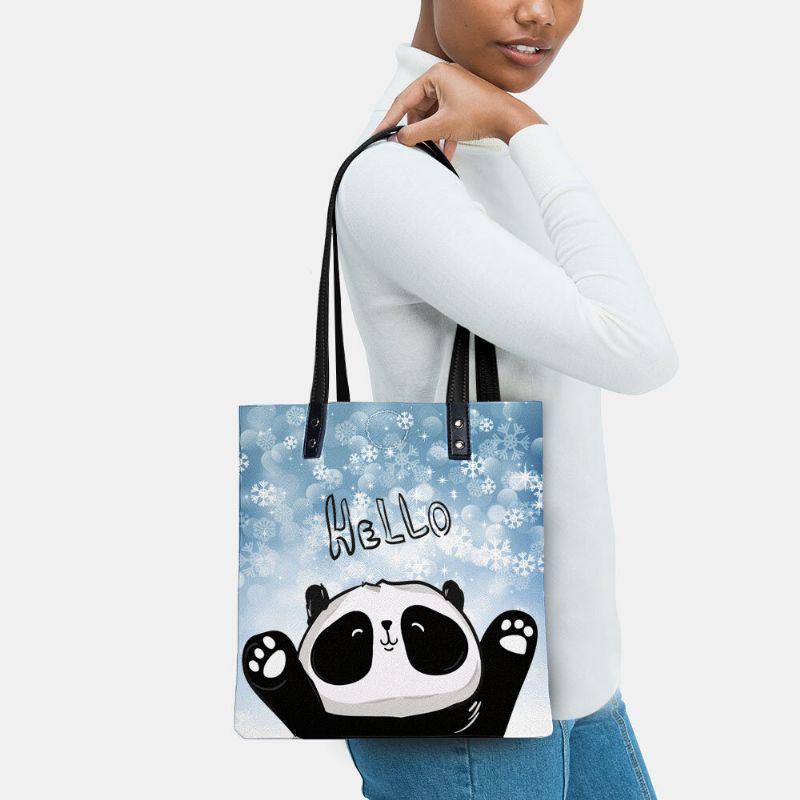 Damen Winter 2022 Handtasche Mit Süßem Panda Print