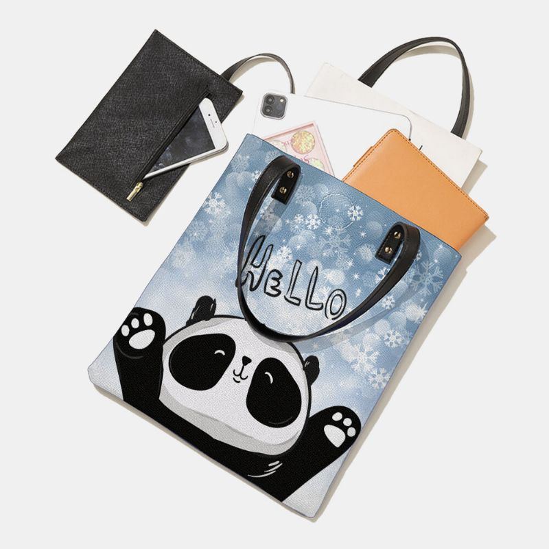 Damen Winter 2022 Handtasche Mit Süßem Panda Print