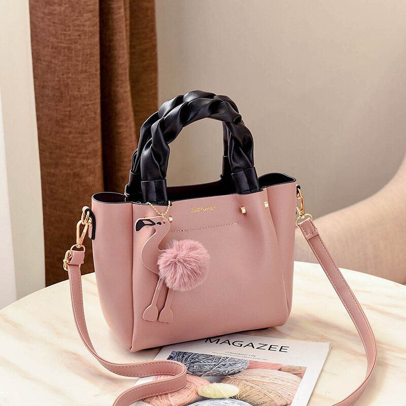 Damenmode Handtasche Umhängetasche Umhängetasche Flamingo Anhänger Toe