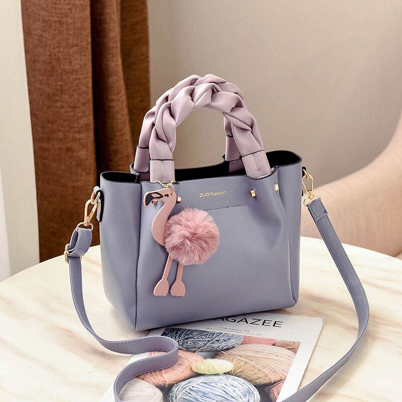 Damenmode Handtasche Umhängetasche Umhängetasche Flamingo Anhänger Toe