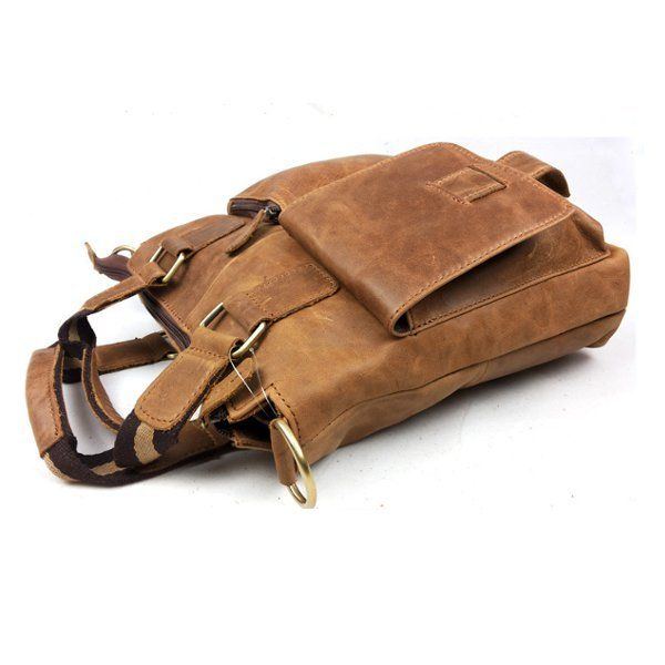 Echtes Leder Herren Umhängetaschen Aktentasche Business Messenger Bags