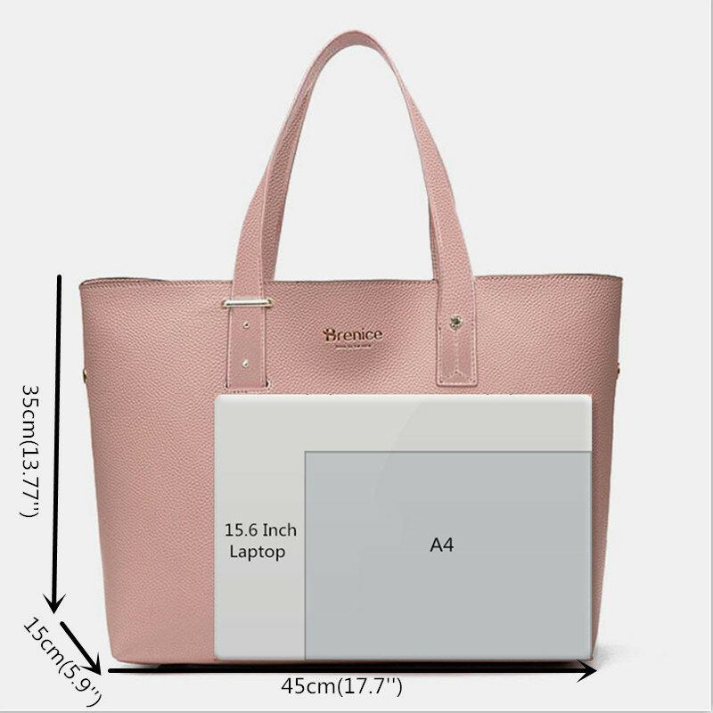 Damen 2 Stück 15.6 Zoll Laptop Mit Großer Kapazität Mehreren Taschen Abnehmbarer Schlüssel Multifunktionale Umhängetasche Handtasche